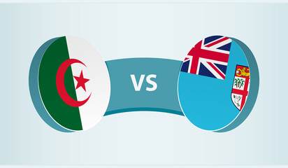 Algeria versus Fiji, team sports competition concept.