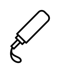 Umbrella flat line icon. Outline sign mascara for mobile concept and web design, store