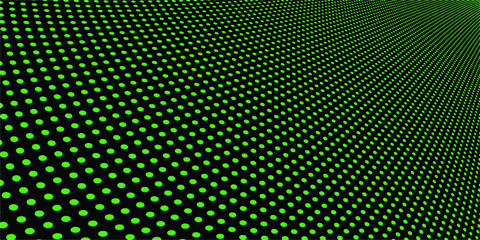 Green dot and black background