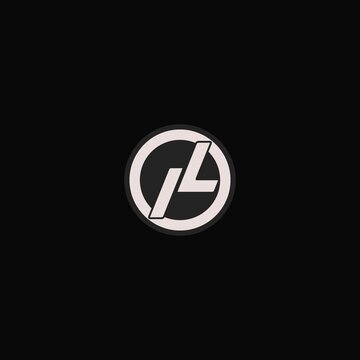 Initial IL logo circle line style, simple esport team logo design