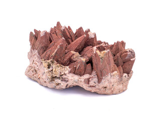 Mineralien Gestein Jaspis Quarz auf weißen Hintergrund