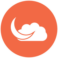 Cloud And Moon Icon