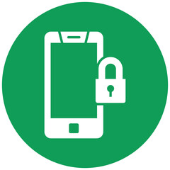 Obraz premium Mobile Security Icon