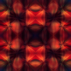 Fototapeta na wymiar abstract fractal futuristic red pattern on dark background. pattern kaleidoscope
