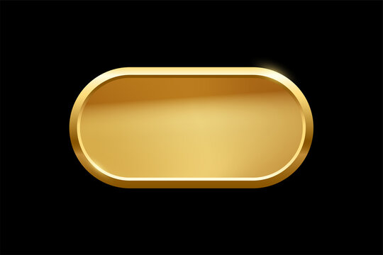 Web Button Shape Heptagon Gold, 3D - Envato Elements