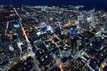 Fototapeta na wymiar The North West of Toronto at night