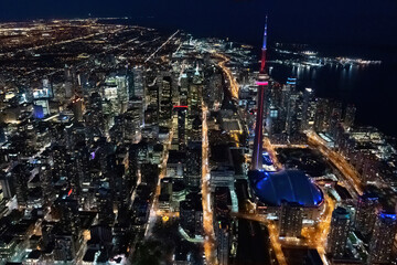 The West of Toronto at night