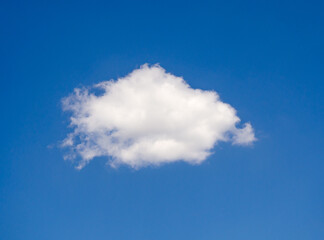Naklejka na ściany i meble white cloud isolated on blue background