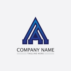 A Letter  and font Logo Template design graphic 