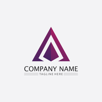 A Letter  and font Logo Template design graphic 