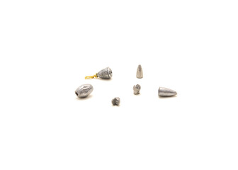 Collection of fishing weight sinkers including Removable Split Shot, Casting Weight sinker, Bullet...