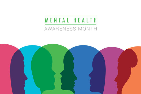 mental health awareness month concept human silhouette psycho therapy