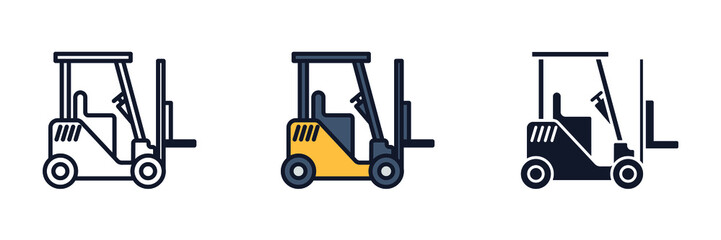 forklift icon symbol template for graphic and web design collection logo vector illustration - obrazy, fototapety, plakaty