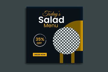 food social media post, restaurant food menu, web banner, square flyer