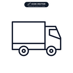 truck delivery icon symbol template for graphic and web design collection logo vector illustration