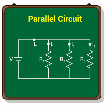 three parallel resistors in circuit