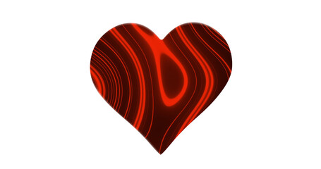 Image of changing red background over heart shapes hole in white surface
