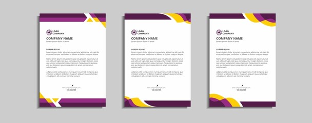 modern corporate letterhead template design