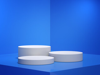 Minimalism abstract background, pedestal. 3d illustration.