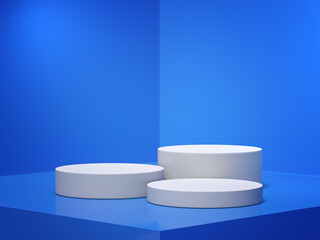Minimalism abstract background, pedestal. 3d illustration.
