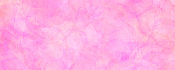 Vector pink watercolor art background. Valentine's Day. Flowers. Roses. Hand painted watercolor texture for cards, cover, flyers, poster, banner or wallpaper. Watercolour banner. Brushstrokes.