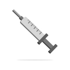 3d syringe concept in minimal cartoon style