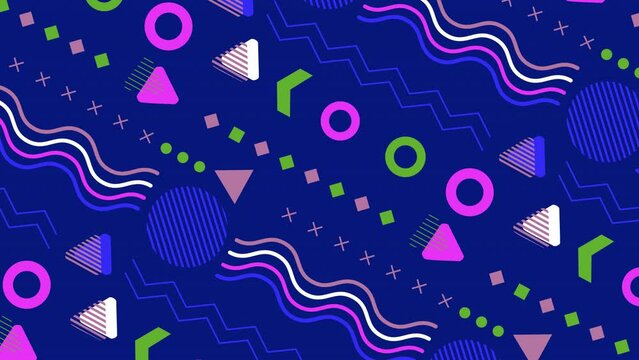 Colorful Animated Shape Pattern Backgroun.
