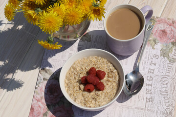 oatmeal with coffee