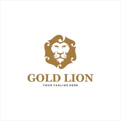 Lion Face Logo Design Vector Image