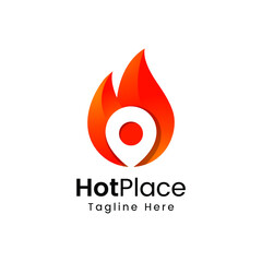 hot place pin pointer logo