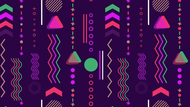 Colorful Animated Shape Pattern Backgroun.