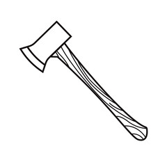 Ax vector line style isolated on white background. 10 eps