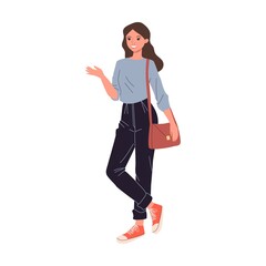 Girl talking vector illustration. Social networks, dialog and conversation concept. Men and women asking, answering questions