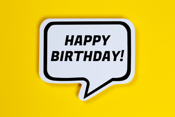 Happy Birthday speech bubble communication concept talking saying