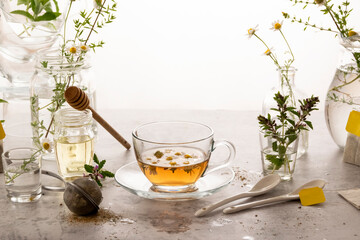 Botanical herbal tea, healthy beverage, organic ingredients