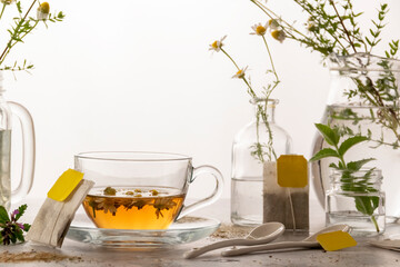 Botanical herbal tea, healthy beverage, organic ingredients