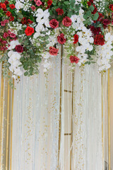wedding flower backdrop background, colorful background, fresh rose, bunch of flower
