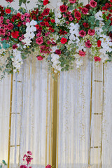 wedding flower backdrop background, colorful background, fresh rose, bunch of flower
