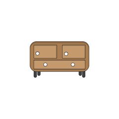 Set of drawer on white design Free Vector