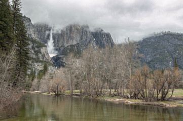 Yosemite National Park, located in western Sierra Nevada mountains, Northern California, USA