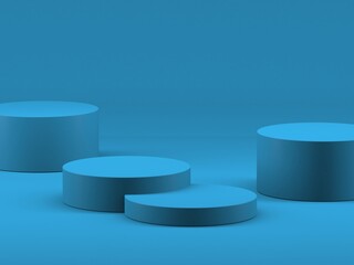 Abstract scene podium mockup. Award ceremony concept