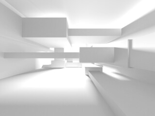 Abstract White Architecture Design Concept