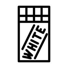 white chocolate line icon vector. white chocolate sign. isolated contour symbol black illustration