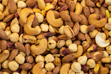 Mixed nuts. Organic healthy food. Close-up