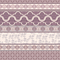 Seamless pattern with paisley and Eastern ornaments.