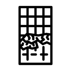 bar chocolate line icon vector. bar chocolate sign. isolated contour symbol black illustration