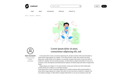 Vector doctor in shadow of sharp lines style . Editable illustration