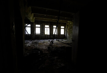 Fototapeta na wymiar an empty room, Chernobyl Nuclear Power Plant Zone of Alienation