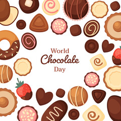 World chocolate day illustration