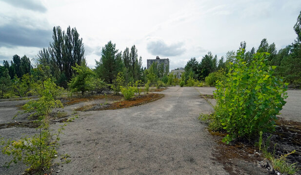 the main squere in Pripyat, Chernobyl Nuclear Power Plant Zone of Alienation